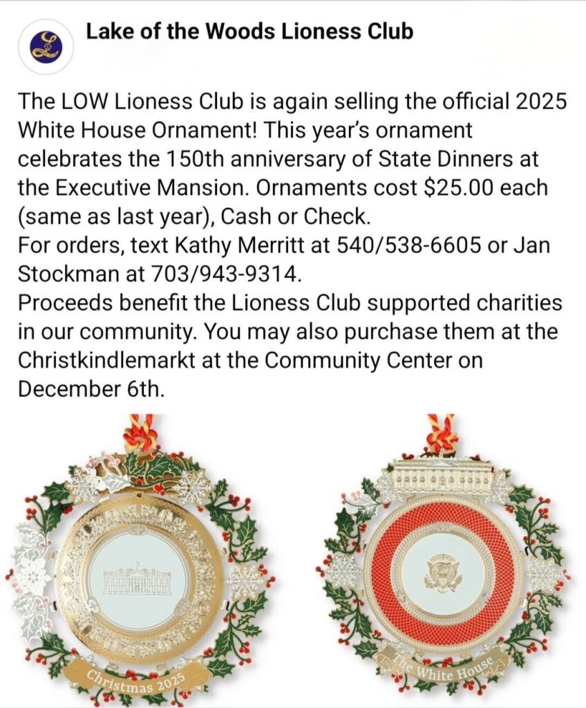 2025 White House Ornament celebrating the 150th anniversary of State Dinners